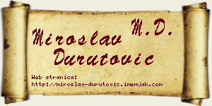 Miroslav Durutović vizit kartica
